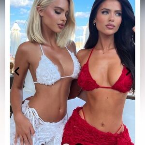 COPY - Dark red 4 piece bikini set